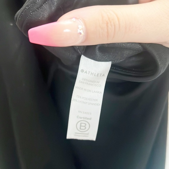 Athleta Elation Ultra High Rise Black Coated Tights - Picture 10 of 12